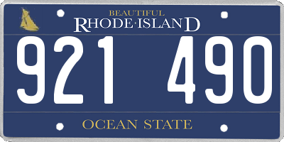 RI license plate 921490