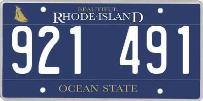 RI license plate 921491