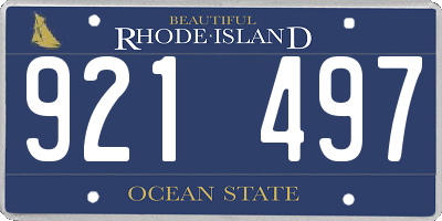 RI license plate 921497