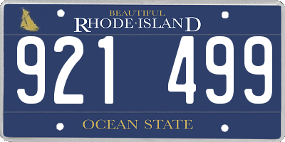 RI license plate 921499