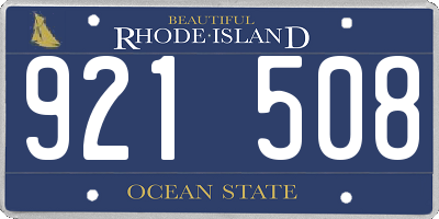 RI license plate 921508