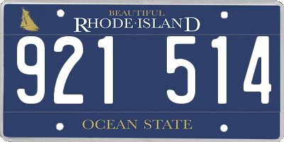 RI license plate 921514