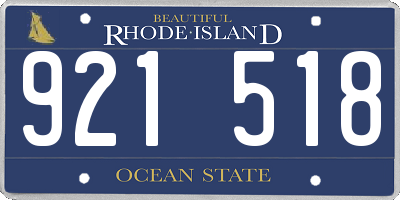 RI license plate 921518