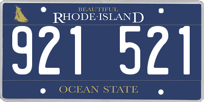 RI license plate 921521