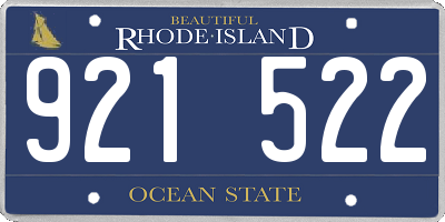RI license plate 921522