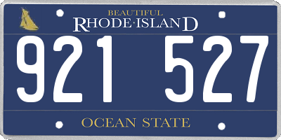 RI license plate 921527
