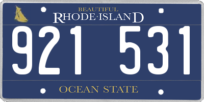 RI license plate 921531