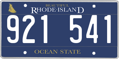 RI license plate 921541