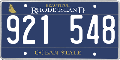 RI license plate 921548
