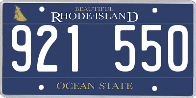 RI license plate 921550