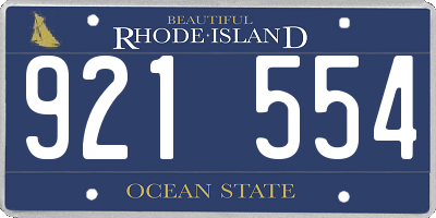 RI license plate 921554
