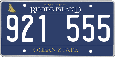 RI license plate 921555