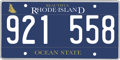 RI license plate 921558