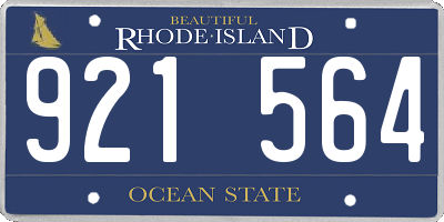 RI license plate 921564