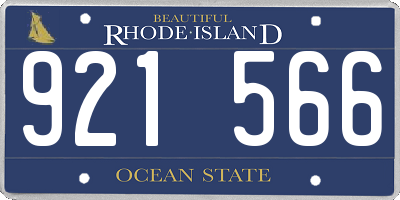 RI license plate 921566