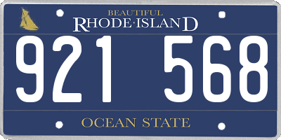 RI license plate 921568