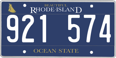 RI license plate 921574