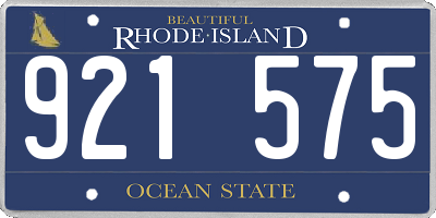 RI license plate 921575