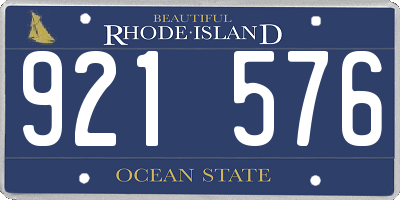 RI license plate 921576