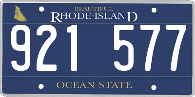 RI license plate 921577
