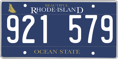 RI license plate 921579