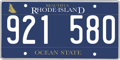 RI license plate 921580