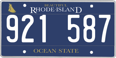 RI license plate 921587