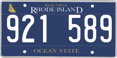 RI license plate 921589