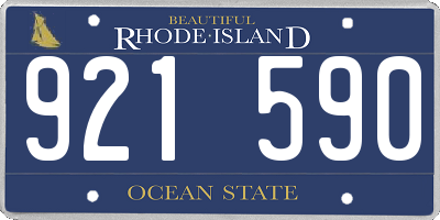 RI license plate 921590