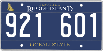 RI license plate 921601