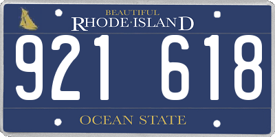 RI license plate 921618