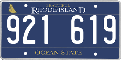 RI license plate 921619