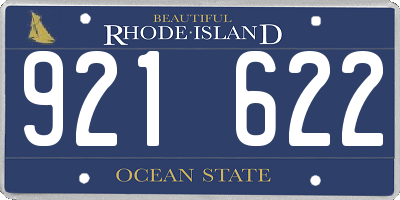 RI license plate 921622