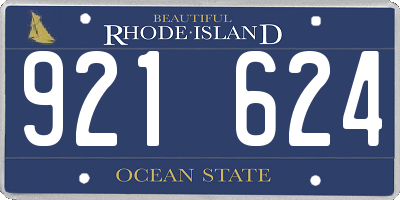 RI license plate 921624