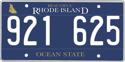 RI license plate 921625