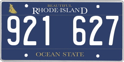 RI license plate 921627