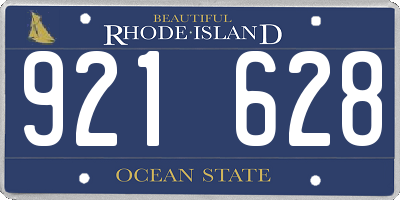 RI license plate 921628