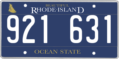 RI license plate 921631