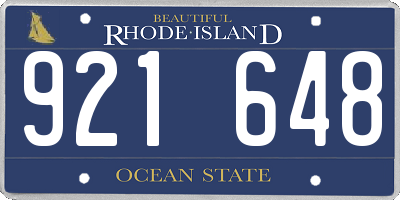 RI license plate 921648