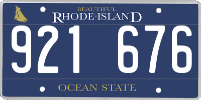 RI license plate 921676