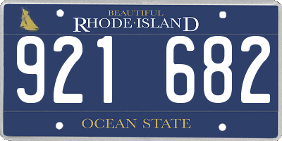 RI license plate 921682