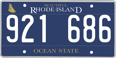 RI license plate 921686