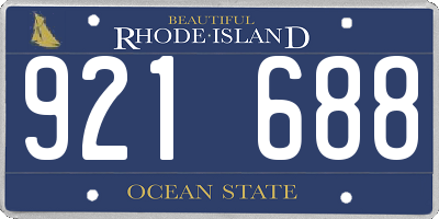 RI license plate 921688