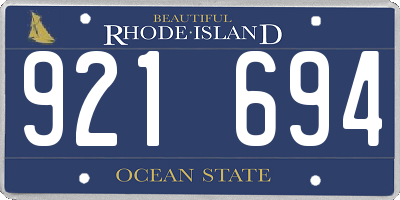 RI license plate 921694
