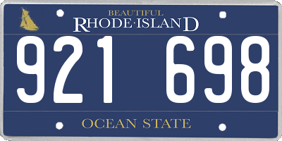 RI license plate 921698
