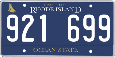 RI license plate 921699