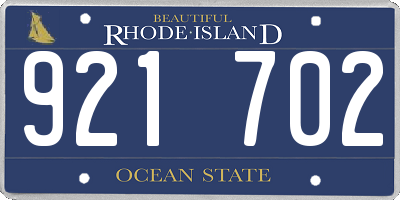 RI license plate 921702