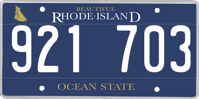RI license plate 921703