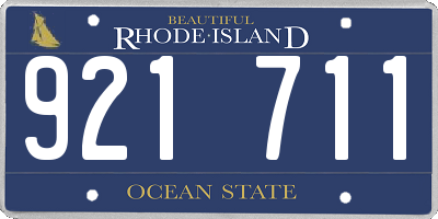 RI license plate 921711