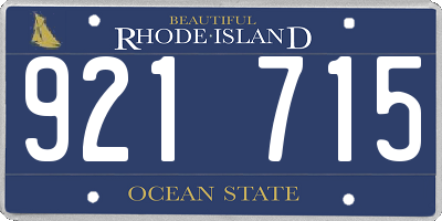 RI license plate 921715
